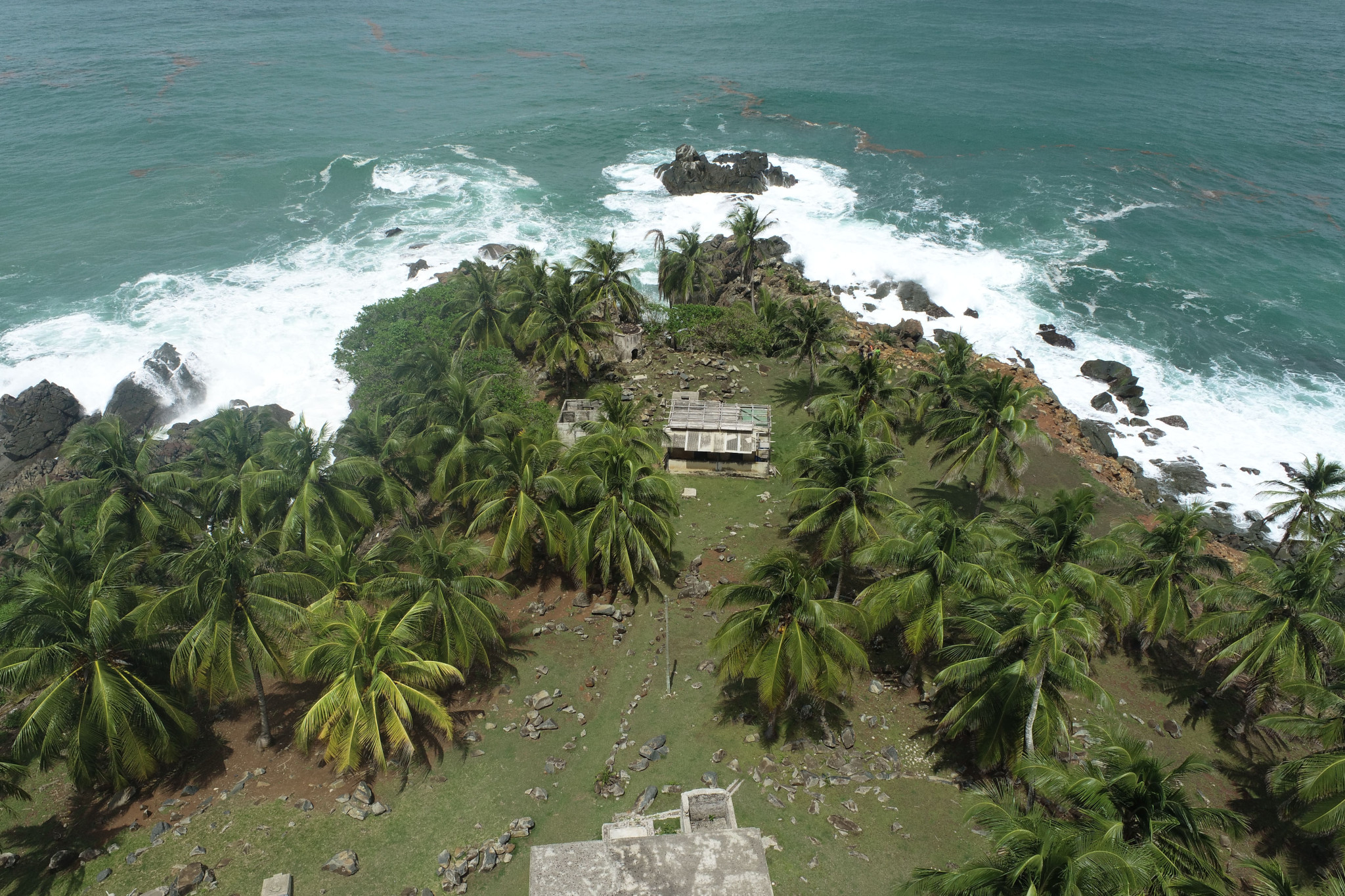 The ocean view from a drone
